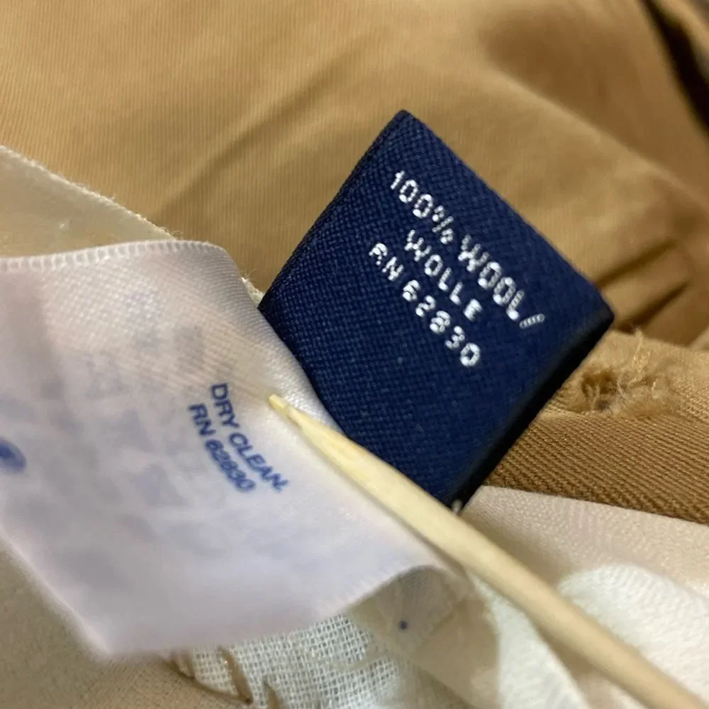 VTG,Elite Iandes End Men's Tan Pants Size 36 R Made In Mexico 💯 Wool Dry Clean
